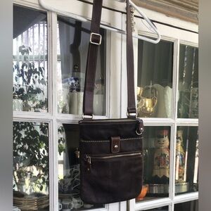 ROOTS Chestnut Brown Leather Bag